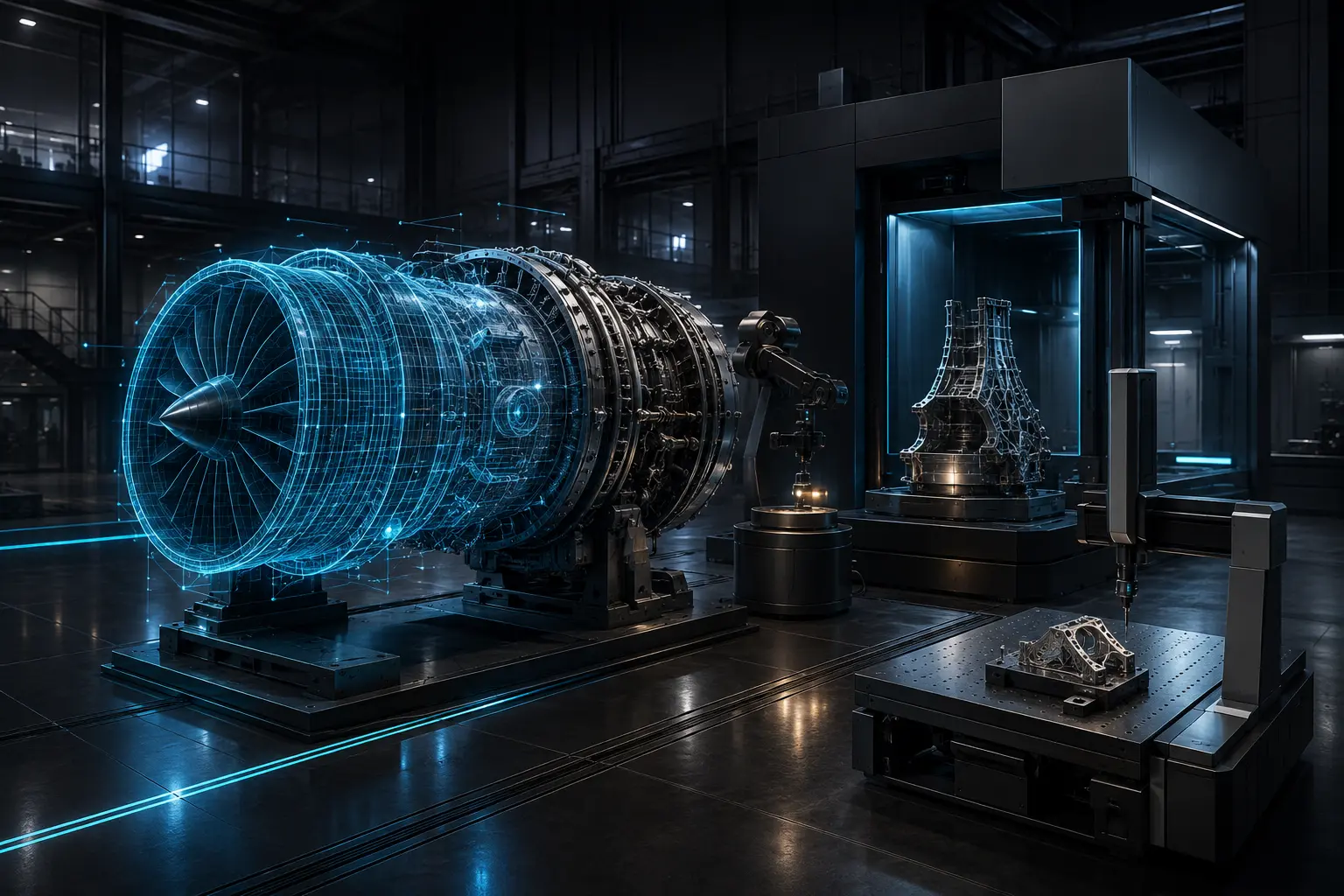 Conceptual illustration of Controlled Digital Parts for Aerospace MRO