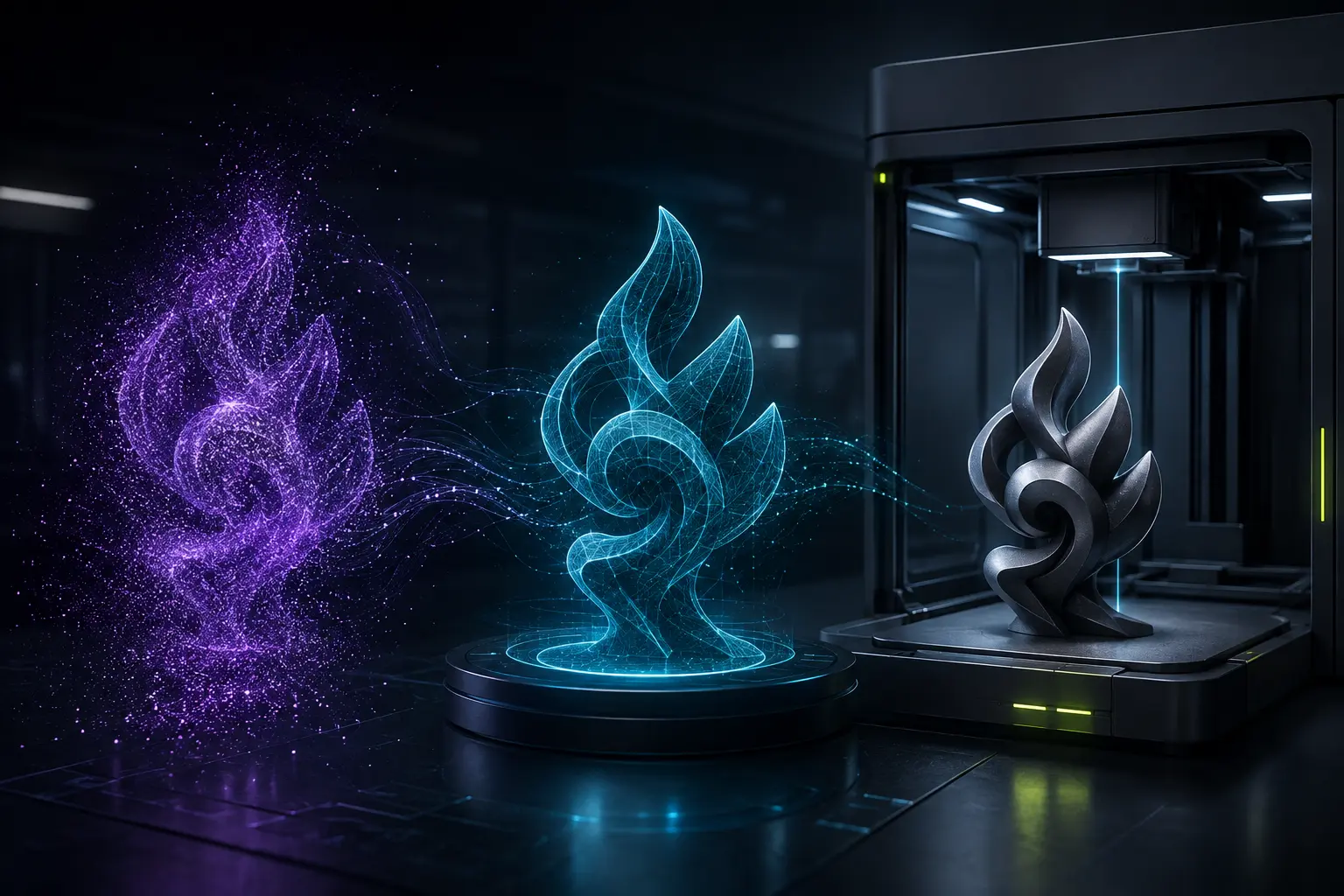 Conceptual illustration of From Digital Creation to Licensed Physical Products